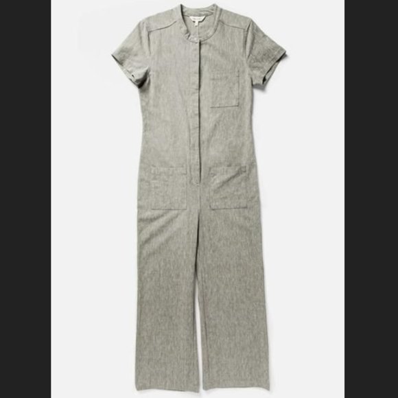 Bridge & Burn Pants - NWOT Bridge & Burn Otis Olive Slub Jumpsuit Size Small